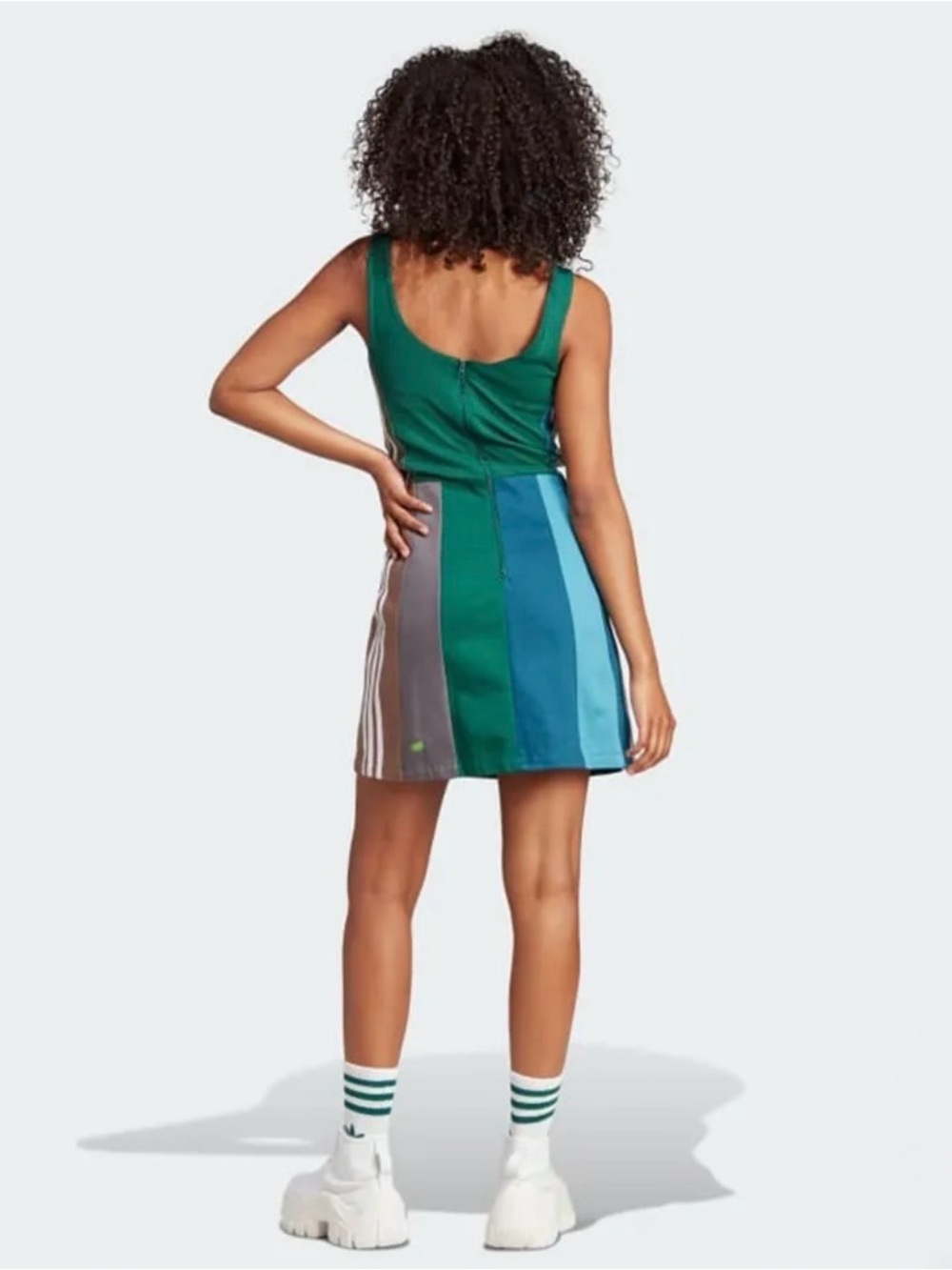 Adidas Women Originals KSENIASCHNAIDER Reprocessed Limited Ed Dress Size 12 NEW - Picture 4 of 17